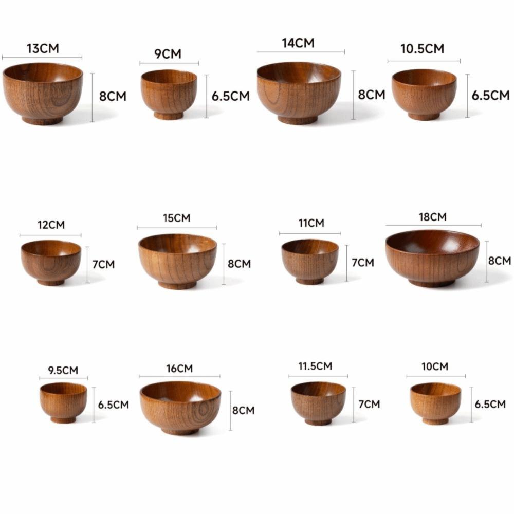 Japanese Style Wooden Bowls Handmade Crafts Wooden Utensils New Food Containers Tableware
