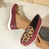 Женские кроссовки 2024 года, новые повседневные туфли с леопардовым принтом на плоской подошве, фирменные туфли-лоферы без застежек, вулканизированная обувь, прогулочные кроссовки для женщин