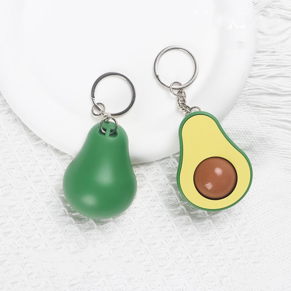 Брелок-бусина в виде шарика авокадо для снятия стресса, мини-игрушки для снятия стресса, массажер для пальцев, запястий, шеи, забавный кулон в виде фрукта, шнурок для ключей