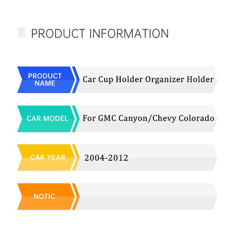 Автомобильный центральный ящик для хранения, консольный держатель для чашки для GMC Canyon и Chevy Colorado 2004-2012, аксессуары для интерьера, автомобильный подстаканник