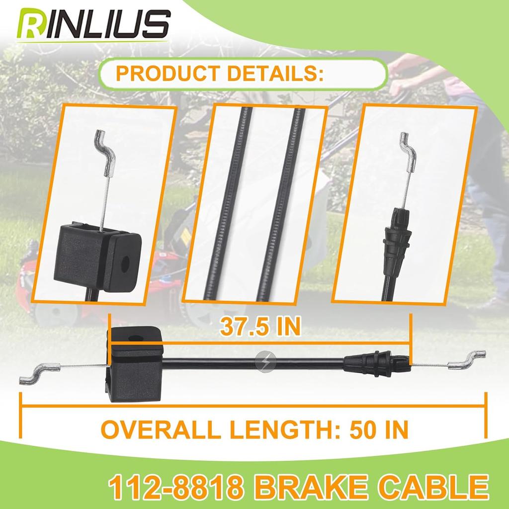 Lawn Mower Brake Cable 112-8818 For Toro Recycler 22" 20330 20331 20338 20339 20350 Walk-Behind Lawn Mowers Fits Toro Recycler 20" 20314 20316 20318