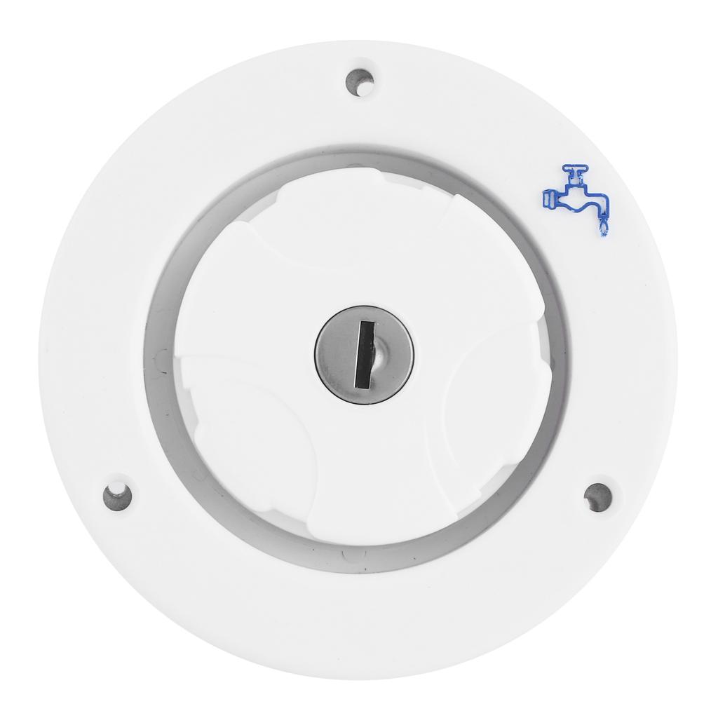 Круглый вход для воды, запорный клапан, порт заполнения бака, WKey для автофургона, яхты, кемпинга, автомобиля, прицепа, белый