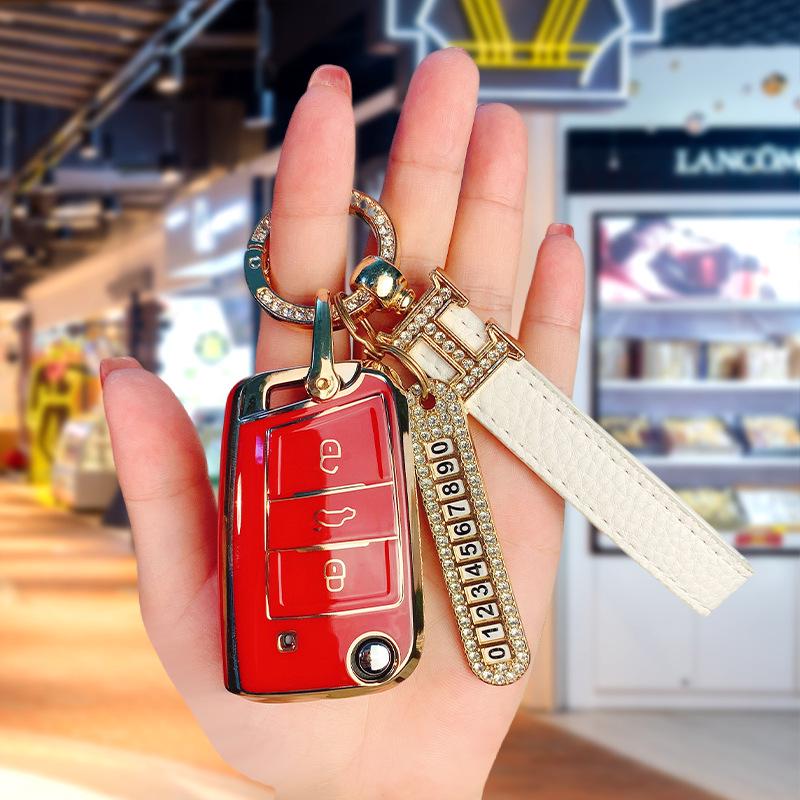 Volkswagen Key Case for Sagitar, Bora, Golf, T-Roc, Tiguan L, Passat, Lavida, Lamando