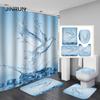 JINRUN утолщенная водонепроницаемая занавеска для ванной комнаты, устойчивая к плесени, занавеска для душа, занавеска для душевой перегородки, занавеска для душа, занавеска для ванной комнаты, бесплатная перфорация