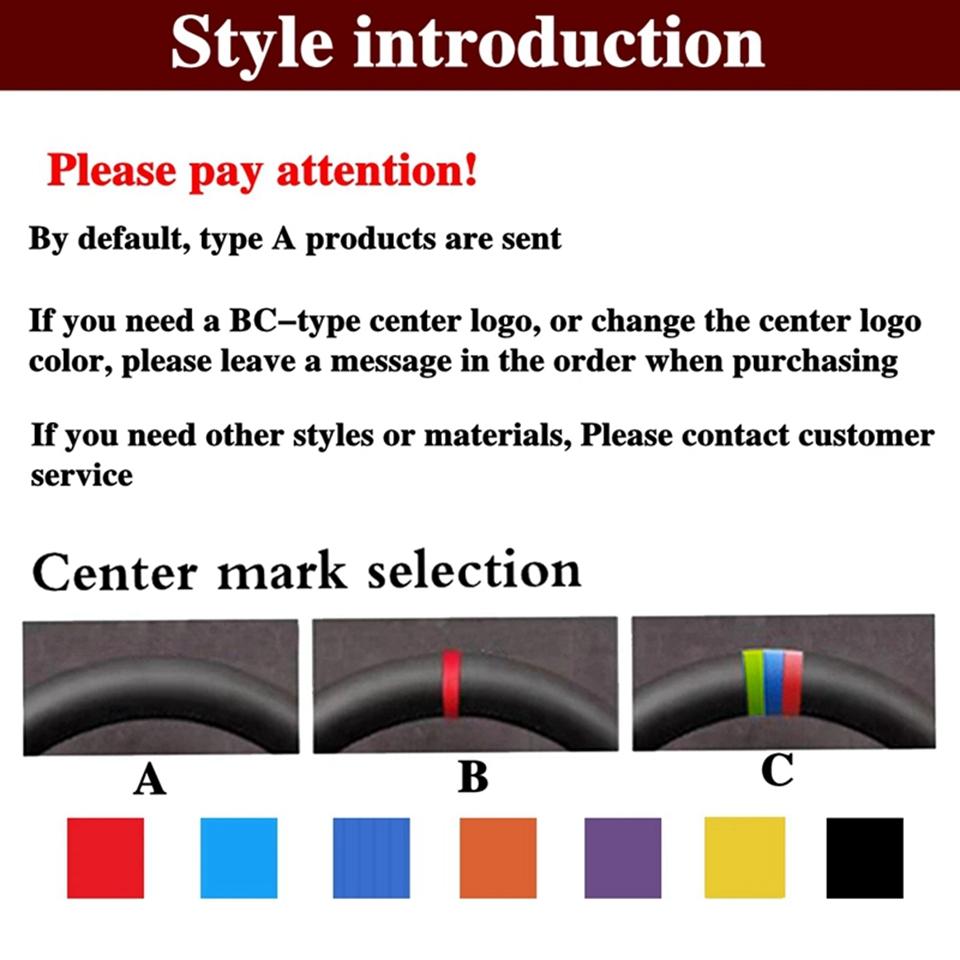 DIY Black Wearable Faux Leather Car Accessories Steering Wheel Cover For Kia Carens 2013 2014 2015 2016 2017 2018 2019