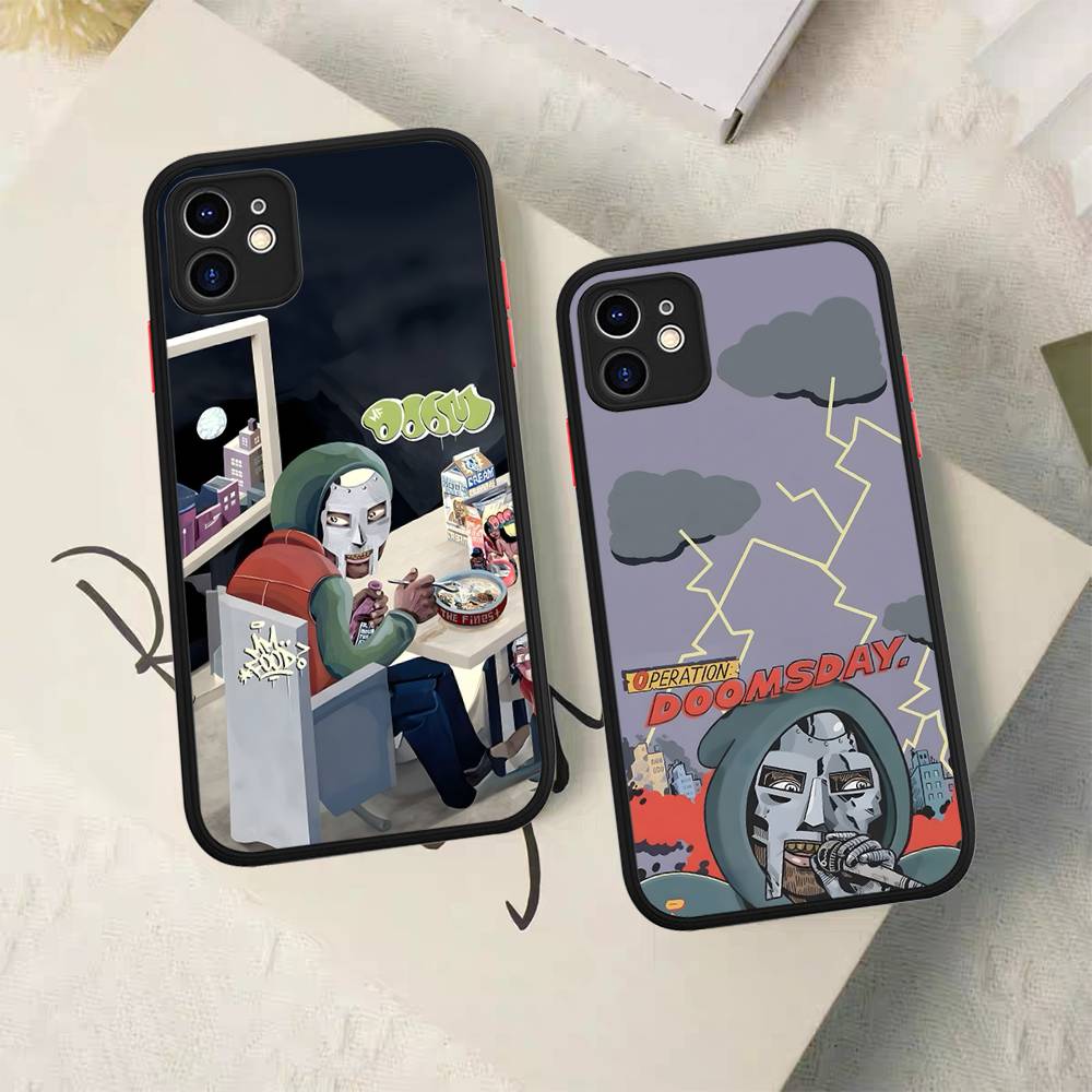 M-MF Rapper D-DOOM For IPhone 15 16 Pro Max 11 12 13 14 XS XR X Plus 16E Matte Translucent Phone Cover