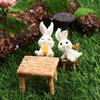 Home Decor DIY Gifts Table and Chairs Mini Miniature Micro Landscape Garden Furniture Ornament