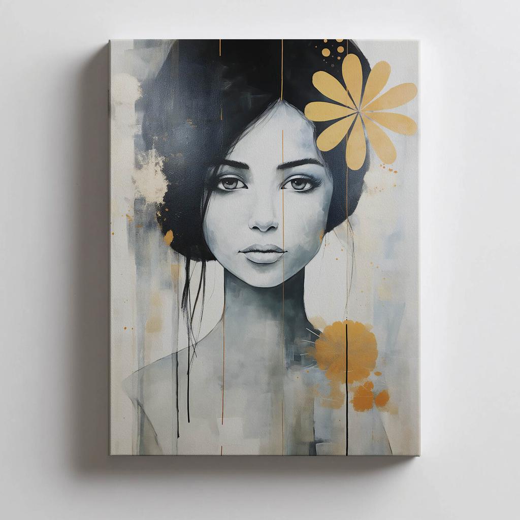 Kobieta Z Kwiatem We Włosach Kobieta Z Kwiatem We Włosach, 40X50 Cm, Bez Ramy, Papier Matowy 230 Gsm