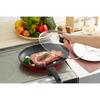Takehara Seikan Glass Lid for Frying Pan, 35cm, Gas and Induction Compatible, Fish Pan for Seeing Cooking Done