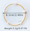 Natural Freshwater Pearl 18k Gold Plated Versatile Women Bangle Bracelet