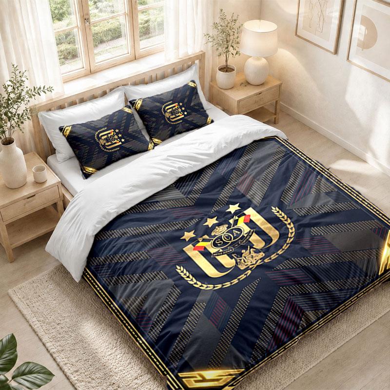 Bedding Set 1 Duvet Cover 2 Pillowcases Anderlecht FC Print Bedroom Home Decoration