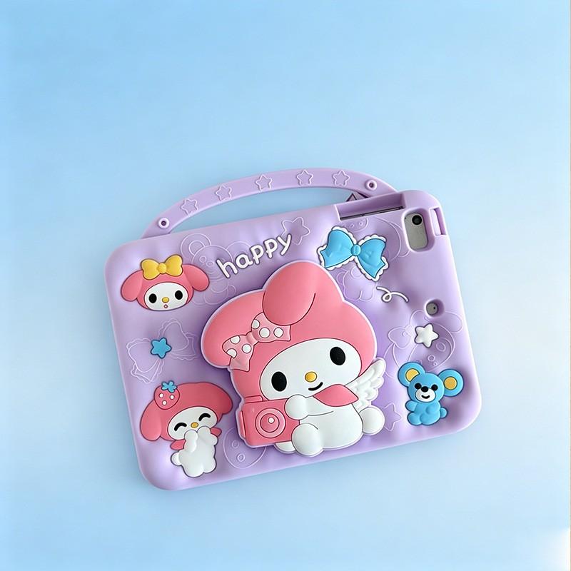 Soft Silicone Cartoon Case Galaxy Tab A7 Lite A8 A9 Plus S6 With 360 Rotating Stand Pen Slot
