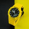 Casio G-Shock Классические Восьмиугольные Защищенные Спортивные Кварцевые Часы с Двойным Дисплеем и Углеродным Сердечником Водонепроницаемые Мужские Часы Черные GA-B2100C-9APR