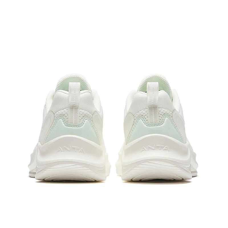New Anta Breathable And Lightweight Low Top Casual Running Shoes Women's White Green 922435518-1