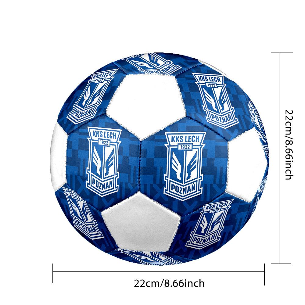 1PC Lech Poznań logo size 5 soccer ball PrahaIndoor Soccer Ball Colorful All Ages Machine Stitched PVC Competition Ready Durable High-Bounce