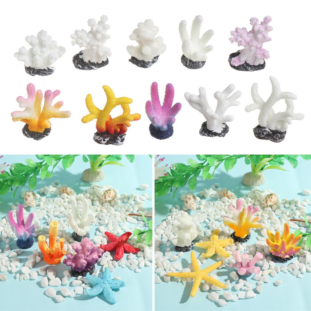 Decor Fish Tank Ornaments Landscape Making Resin Reef Rock Simulation Starfish Artificial Coral