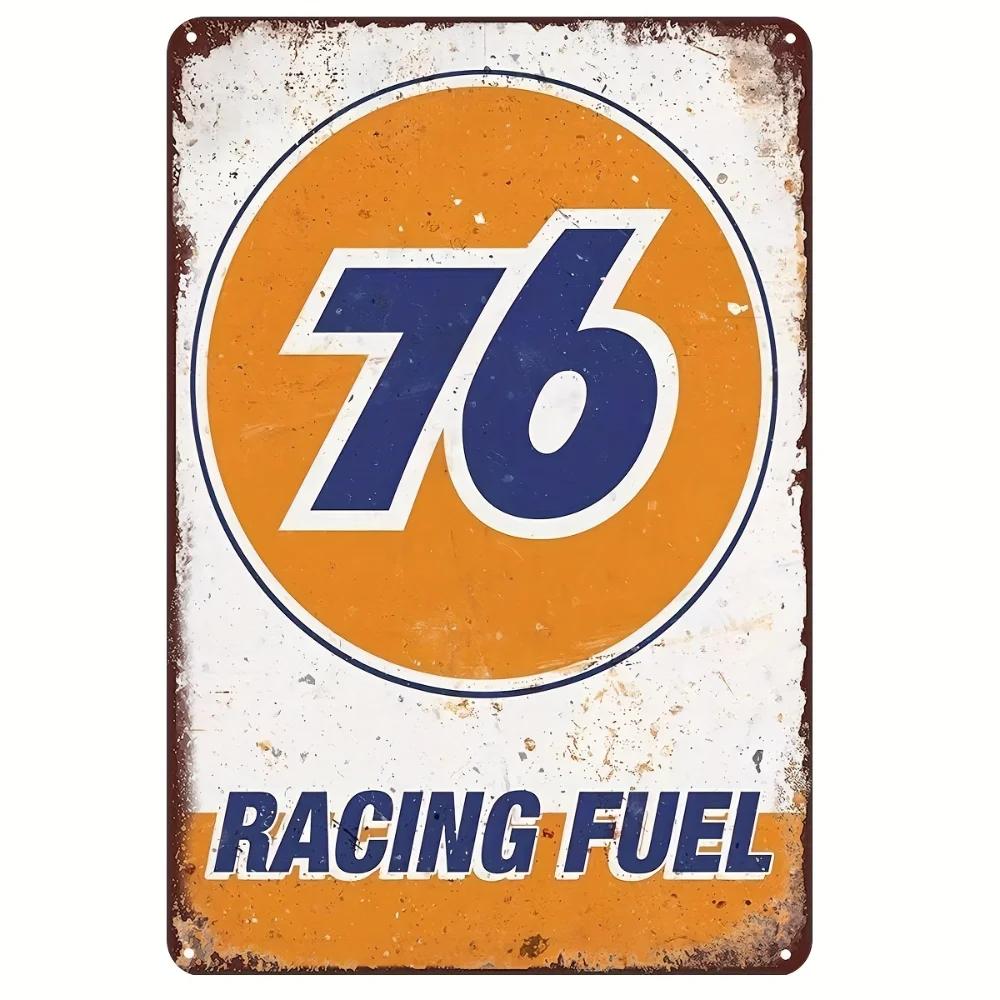 Racing Fuel Vintage Metal Sign Retro Iron Plaque Wall Decor for Home Club Bar Man Cave Garage