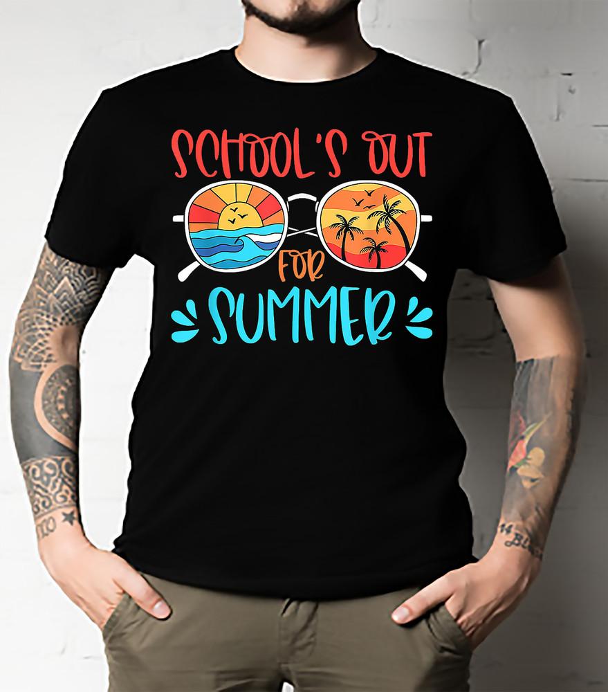 School's Out For Summer Glasses Last Day Of School T-shirt UNISEX ALL SIZE Unisex T-Shirt
