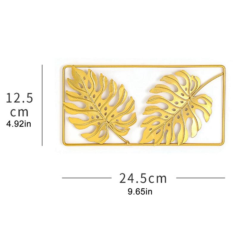 Nordic Metal Leaf Iron Wall Hanging Plant Wall Подвесной настенный светильник Mural Спальня Гостиная Домашний декор Черепаха Лист Украшение стены