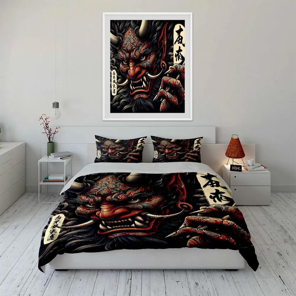 "Demon Art Three-Piece Set" Soft Comfortable Duvet Cover Bedding Set Included 1*Duvet Cover & 2*Pillowcases, gift