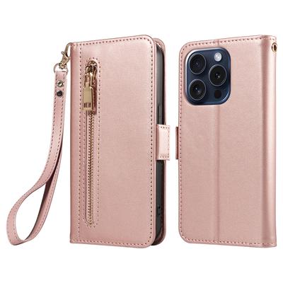 Стильный чехол-кошелек на молнии для iPhone 16 15 14 13 12 11 Pro Max Mini 7 8 X XS XR раскладной чехол для телефона с несколькими слотами для SIM-карт