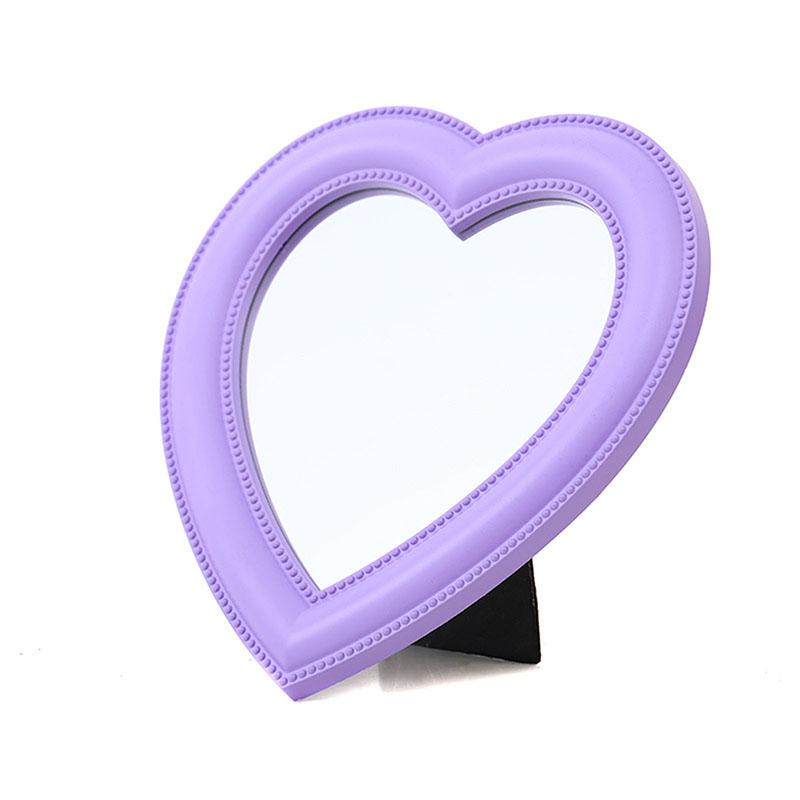 Web Celebrity Cosmetic Mirror Mini Heart Student Dormitory Girl Mirror Portable