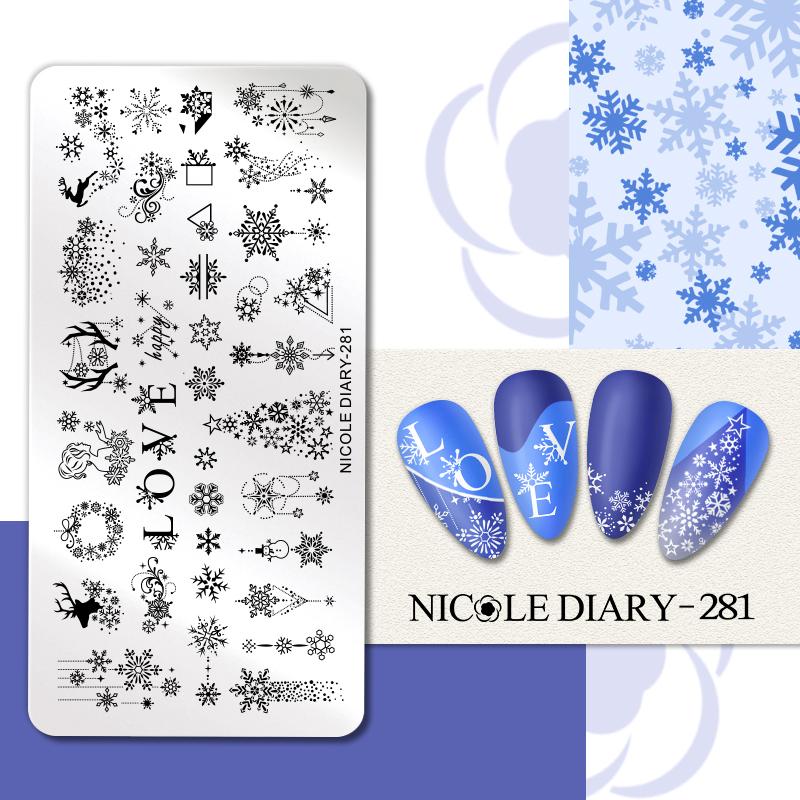 NICOLE DIARY Пластина для стемпинга ногтей Леопардовый Цветок Шаблон для переноса изображения Геометрия Лист Стерильный Стальной Штамп Инструмент для печати на ногтях