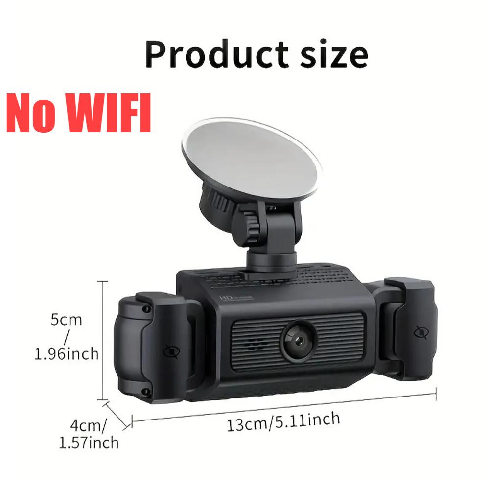 Автомобильный видеорегистратор 4-канальный Черный ящик с GPS WIFI 1080P Передняя камера для вождения Левая Правая Задняя Ночное видение 24-часовой Монитор парковки