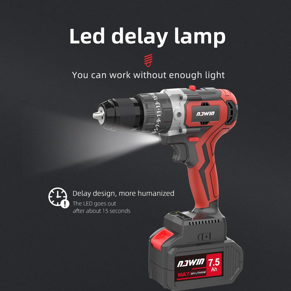 1/2 дюйма 13 мм промышленная электрическая отвертка ледобур для рыбалки 125 НМ бесщеточная ударная электрическая дрель для бетона