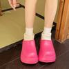 Fashionable Versatile Waterproof Short Boots for Women's Autumn 2024 New Thick Soled Plush Insulation Vulcanized Cotton Shoes