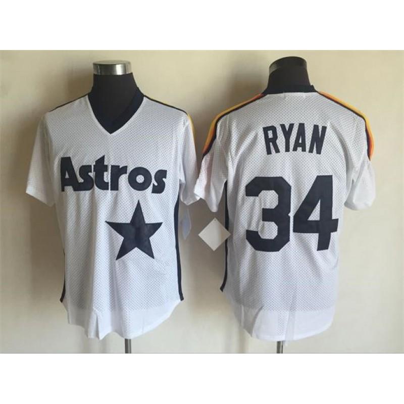 Vintage Houston Astros Baseball Jersey Embroidered Unisex Sport Shirt Cotton Blend Fall Wear