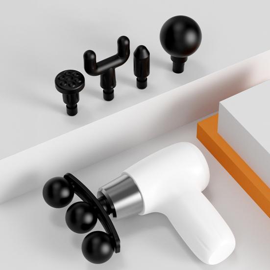 Мини перкуссионный массажер Портативный массажер для глубоких тканей 6 скоростей и 9 насадок Бесшумная работа Массажный инструмент для облегчения мышц