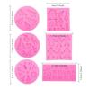 6pcs Christmas Mold Silicone Diy Christmas Tree Decoration Silicone Epoxy Resin Mold Cake Accessories Diy Baking Tools