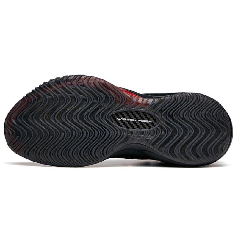 MARVEL x Anta Berserk 3 Venom Износостойкие Нескользящие Высокие Баскетбольные Кроссовки Мужские Черно-Красные 112131601S-3