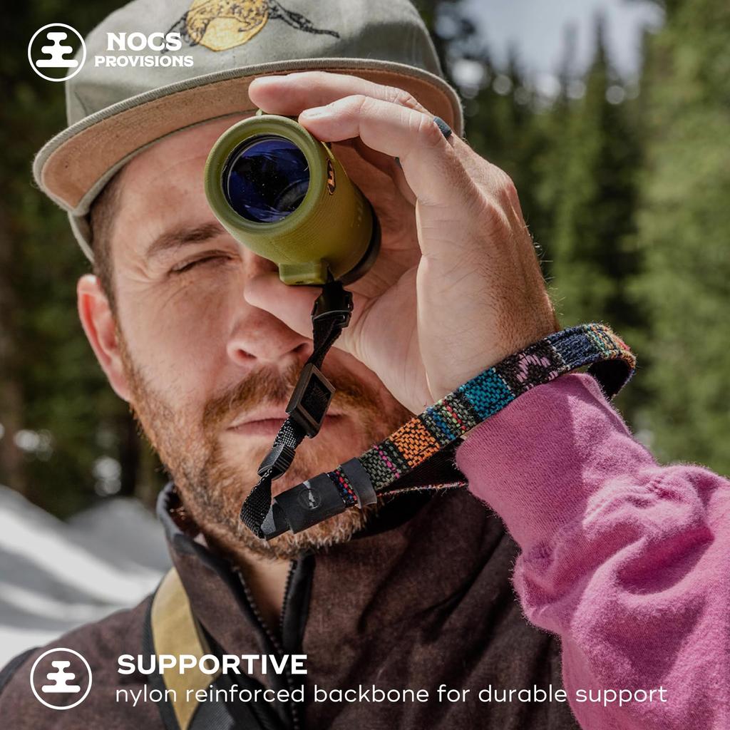 Nocs Provisions Monocular Strap Wrist Multicolor Perfect for Outdoor Sports and Live (Woven Loop) Cotton/Polyester Accessory, Genuine, Colorful,