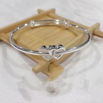 Браслет Love из сплава: Дизайн Push-Pull, свежий и стильный - идеальный подарок на китайский День святого Валентина для девушки