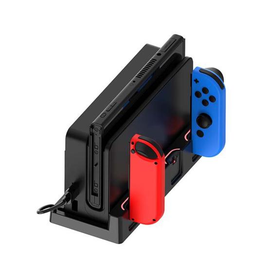 Подставка для зарядки контроллера со светодиодным индикатором, нескользящая конструкция, эффективная док-станция для контроллера, держатель игровой консоли для Switch