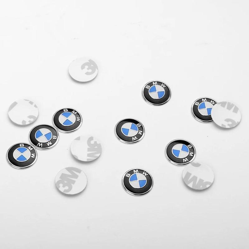 14 мм Наклейки с эмблемой ключа автомобиля Логотип ключа управления автомобилем Аксессуары для BMW E34 E46 E39 E38 E90 E60 E36 F30 F30 F10 E92 E38 E91 M3 M5