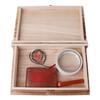 Wooden Hinged Lockable Box Jewellery Storage for Case Crfats Sundries Organizer