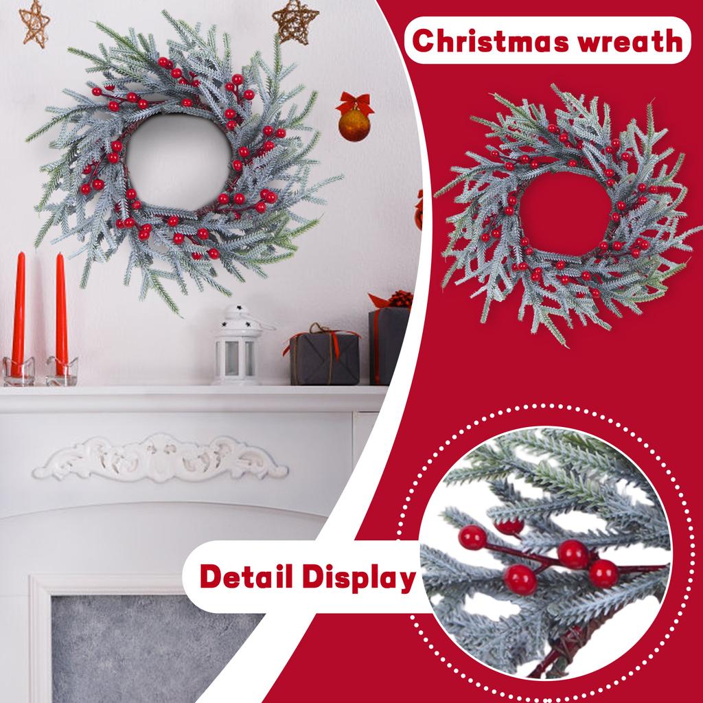 Festive Christmas Decoration Wreath Holiday Decoration Candlestick Garland