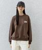 OIOI COLLECTION Свитшот оверсайз из ворсистого флиса с вышивкой логотипа [Коричневый]