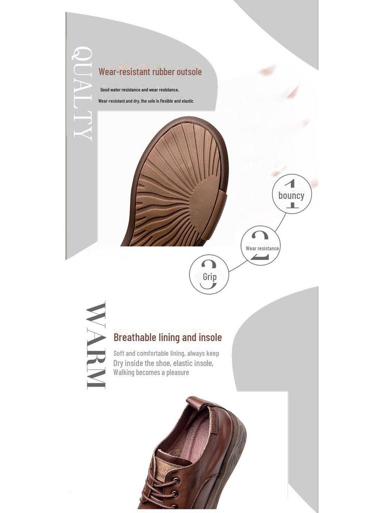 Женские кожаные туфли со шнуровкой и глубоким вырезом - Mori Girl Style