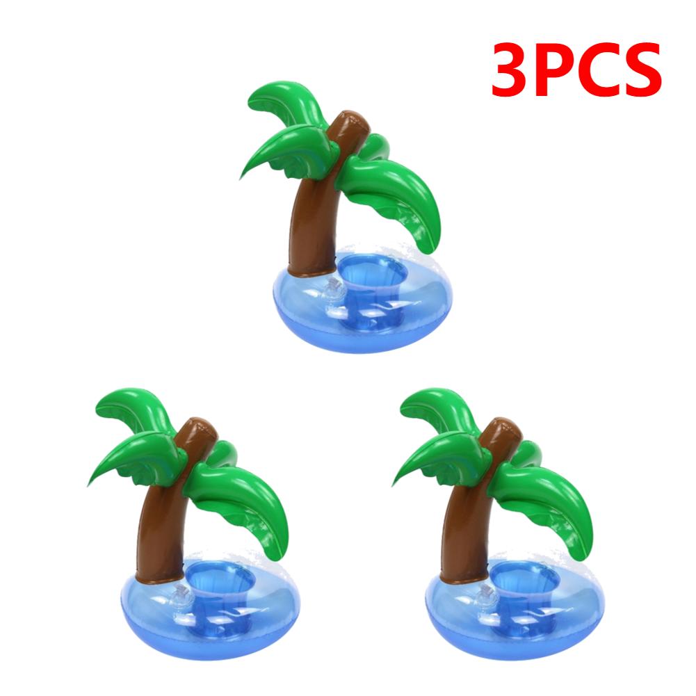 Надувной держатель для стакана, плавающий, надувной, кокосовая пальма, подставки для напитков, фламинго, единорог, плавательный бассейн, держатель для напитков, поплавок