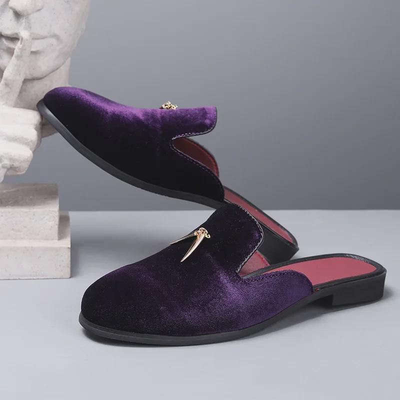 Европейские и американские мужские повседневные тапочки Baotou: Сандалии-полускольжения Lazy Sandals, мужская обувь больших размеров