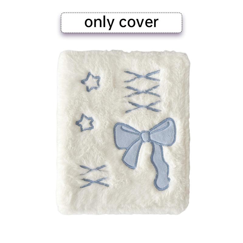 Korea Style A6 Binder Photo Album Cover Plush Bow Protector Case Kpop Idol Photo Collect Card Holder Book School Stationery