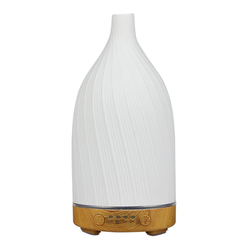 Essential Oil Diffuser White Ceramic Humidifier 100ml Timing with Night Light Auto Off Home Office Humidifier Scent Diffusers