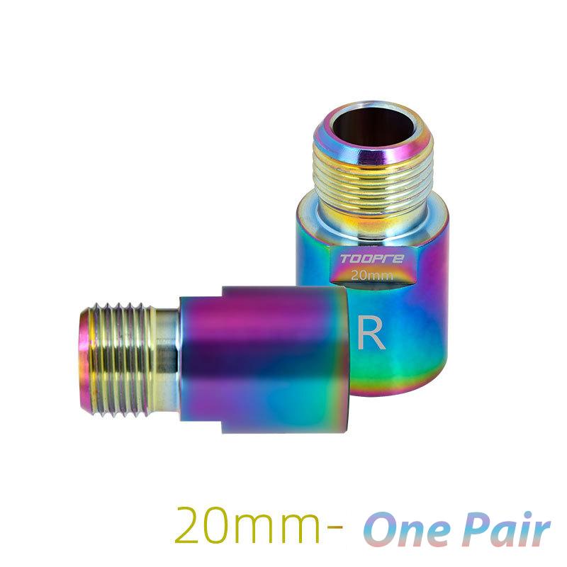 Bike Bicycle Pedal Extender 16mm/20mm for 9/16 in Threaded Pedals Chrome-Molybdenum Steel