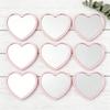 4/8pcs Travel Cute Love Mirror Party Gift Portable Pocket Mirror Kawaii Heart-shaped Makeup Mirror for Ladies Princesses Party