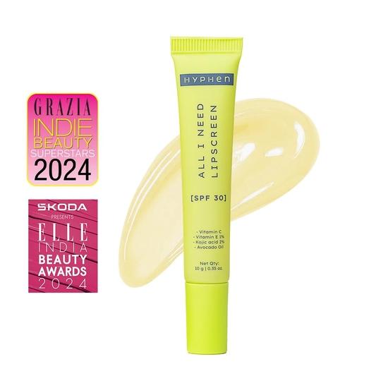 Hyphen All I Need Lipscreen with Spf 30 & 2% Kojic Acid -Moisturizing, Sun Protection|Smooth Lips, Tan Removal for Women and Men|Lip Balm Spf -10 Gm