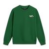 Li-Ning Fashionable Versatile Dopamine Round Neck Letter Pullover Long Sleeve Fleece Knit Sweatshirt Men Sweatshirt Eden-Green AWDV377-4